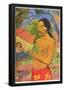 Paul Gauguin (Tahitian Woman with Fruit, detail) Art Poster Print-null-Framed Poster