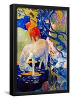 Paul Gauguin The White Horse Art Print Poster-null-Framed Poster
