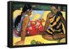 Paul Gauguin (Two women of Tahiti (What's New, Parau api)) Art Poster Print-null-Framed Poster