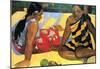 Paul Gauguin (Two women of Tahiti (What's New, Parau api)) Art Poster Print-null-Mounted Poster