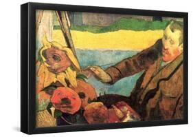 Paul Gauguin Vincent Van Gogh Painting Sunflowers Art Print Poster-null-Framed Poster