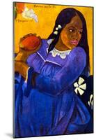 Paul Gauguin Woman with Mango Art Print Poster-null-Mounted Poster