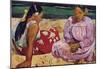 Paul Gauguin (Women on the beach) Art Poster Print-null-Mounted Poster