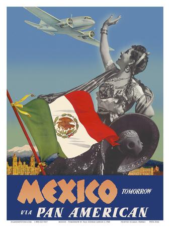 Mexico - Tomorrow - via Pan American Airways (PAA) - Flag of Mexico