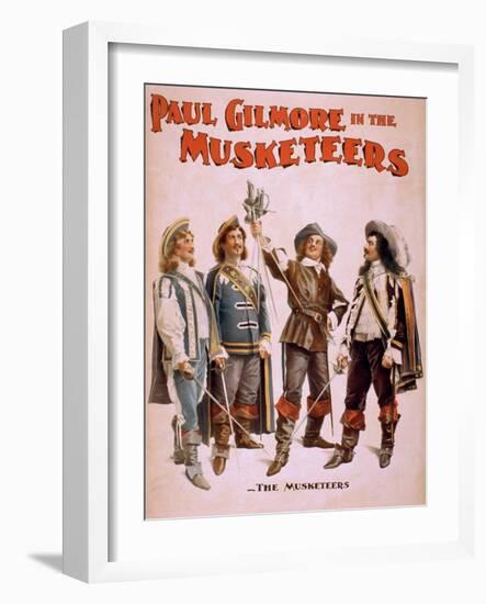 Paul Gilmore in The Musketeers Theatrical Poster-Lantern Press-Framed Art Print