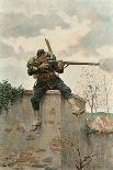 French Soldier Sniping-Paul Grolleron-Art Print