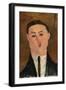 Paul Guillaume, 1916 (Oil on Cardboard Laid down on Panel)-Amedeo Modigliani-Framed Giclee Print