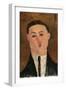 Paul Guillaume, 1916 (Oil on Cardboard Laid down on Panel)-Amedeo Modigliani-Framed Giclee Print