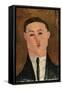Paul Guillaume, 1916 (Oil on Cardboard Laid down on Panel)-Amedeo Modigliani-Framed Stretched Canvas