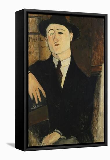 Paul Guillaume Seated-Amedeo Modigliani-Framed Stretched Canvas