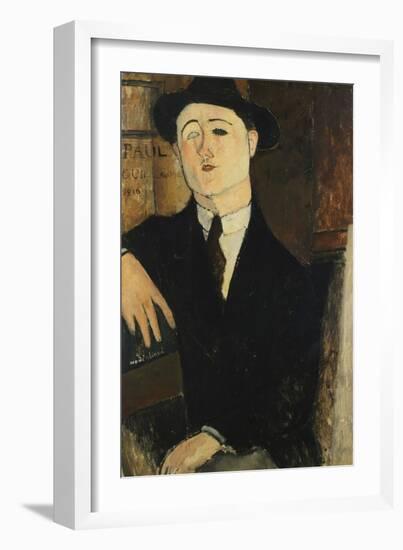 Paul Guillaume Seated-Amedeo Modigliani-Framed Giclee Print