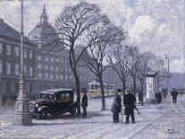 A Winter Day in Gammeltorv, Copenhagen, 1917-Paul Gustav Fischer-Giclee Print