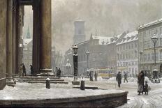 Figures entering the Law Courts, Nytorv Copenhagen, 1924-Paul Gustav Fischer-Framed Giclee Print