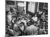 Paul Horsch and His Family During their Sunday Dinner-null-Mounted Photographic Print