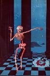 The Skeleton of Salome Dancing Beside the Head of Kaiser Wilhelm Lying in a Pool of Blood on a…-Paul Iribe-Giclee Print