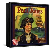 Paul Jones Brand - Frances, California - Citrus Crate Label-Lantern Press-Framed Stretched Canvas