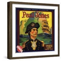 Paul Jones Brand - Frances, California - Citrus Crate Label-Lantern Press-Framed Art Print