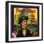 Paul Jones Brand - Frances, California - Citrus Crate Label-Lantern Press-Framed Art Print