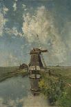 A Windmill on a Polder Waterway, Known as in the Month of July, c.1889-Paul Joseph Constantin Gabriel-Giclee Print