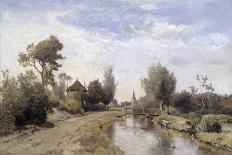 Sunny Day, a Mill to a Waterway, C. 1860-1903-Paul Joseph Constantin Gabriel-Framed Art Print
