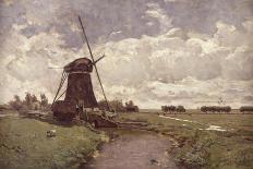 A Windmill on a Polder Waterway, C. 1889-Paul Joseph Constantin Gabriel-Art Print