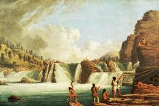 Hunting Salmon at Kettle Falls on Columbia River-Paul Kane-Stretched Canvas