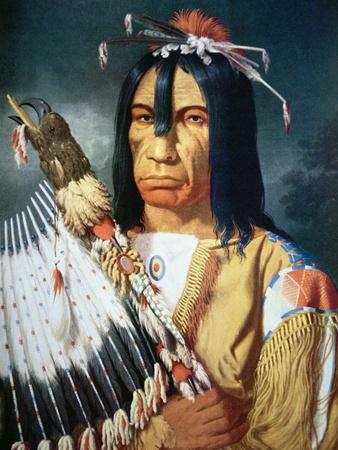 Native American Chief of the Cree People of Canada, 1848