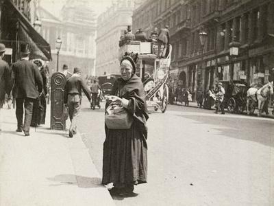 Match seller, Ludgate Hill, London, 1893