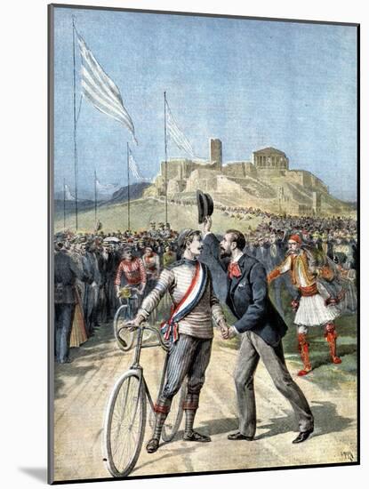 Paul Masson, Winner of a Cycling Event at the Olympic Games, Athens, 1896-null-Mounted Giclee Print