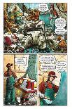 Zombies vs. Robots - Comic Page with Panels-Paul McCaffrey-Stretched Canvas