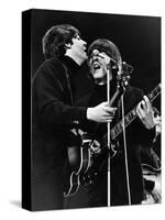 Paul Mccartney and George Harrison on Stage-Associated Newspapers-Stretched Canvas