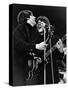 Paul Mccartney and George Harrison on Stage-Associated Newspapers-Stretched Canvas