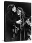 Paul Mccartney and George Harrison on Stage-Associated Newspapers-Stretched Canvas