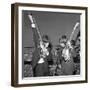 Paul Mccartney and George Harrison Tune their Guitars-Associated Newspapers-Framed Photo