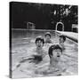 Paul McCartney, George Harrison, John Lennon and Ringo Starr Taking a Dip in a Swimming Pool-John Loengard-Stretched Canvas