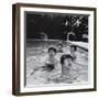 Paul McCartney, George Harrison, John Lennon and Ringo Starr Taking a Dip in a Swimming Pool-John Loengard-Framed Premium Photographic Print