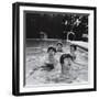 Paul McCartney, George Harrison, John Lennon and Ringo Starr Taking a Dip in a Swimming Pool-John Loengard-Framed Premium Photographic Print