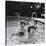 Paul McCartney, George Harrison, John Lennon and Ringo Starr Taking a Dip in a Swimming Pool-null-Stretched Canvas