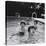 Paul McCartney, George Harrison, John Lennon and Ringo Starr Taking a Dip in a Swimming Pool-null-Stretched Canvas