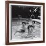 Paul McCartney, George Harrison, John Lennon and Ringo Starr Taking a Dip in a Swimming Pool-null-Framed Premium Photographic Print