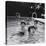 Paul McCartney, George Harrison, John Lennon and Ringo Starr Taking a Dip in a Swimming Pool-null-Stretched Canvas