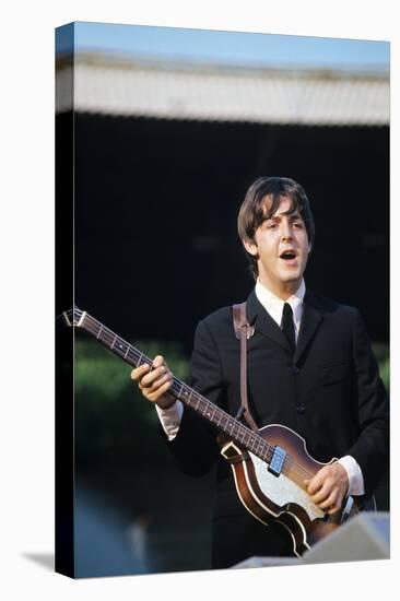 Paul Mccartney Playing Bass and Singing-null-Stretched Canvas