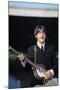 Paul Mccartney Playing Bass and Singing-null-Mounted Photographic Print