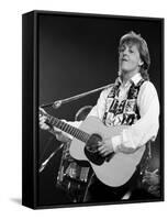 Paul McCartney Playing Guitar on Stage-null-Framed Stretched Canvas
