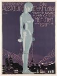 Poster Advertising the 'Electricity Exhibition', Munich, 1911-Paul Neu-Framed Stretched Canvas