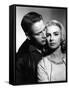 PAUL NEWMAN AND JOANNE WOODWARD in the 50's (b/w photo)-null-Framed Stretched Canvas