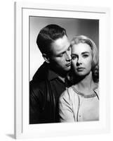 PAUL NEWMAN AND JOANNE WOODWARD in the 50's (b/w photo)-null-Framed Photo