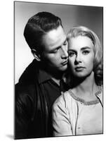 PAUL NEWMAN AND JOANNE WOODWARD in the 50's (b/w photo)-null-Mounted Photo