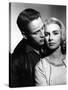 PAUL NEWMAN AND JOANNE WOODWARD in the 50's (b/w photo)-null-Stretched Canvas
