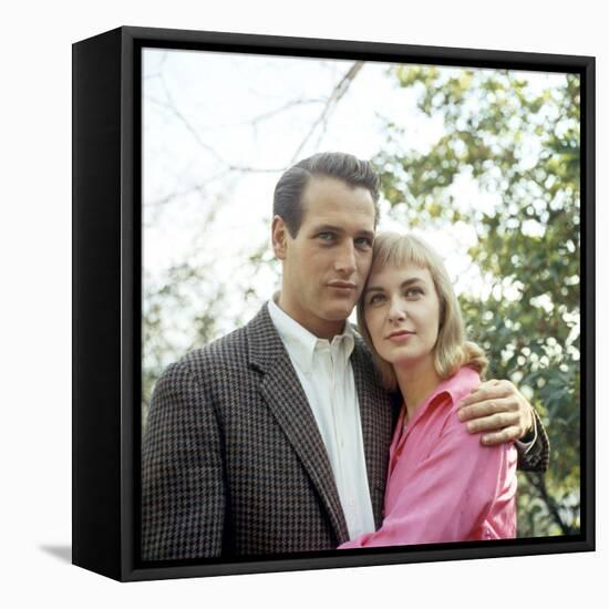 PAUL NEWMAN AND JOANNE WOODWARD in the 50's (photo)-null-Framed Stretched Canvas